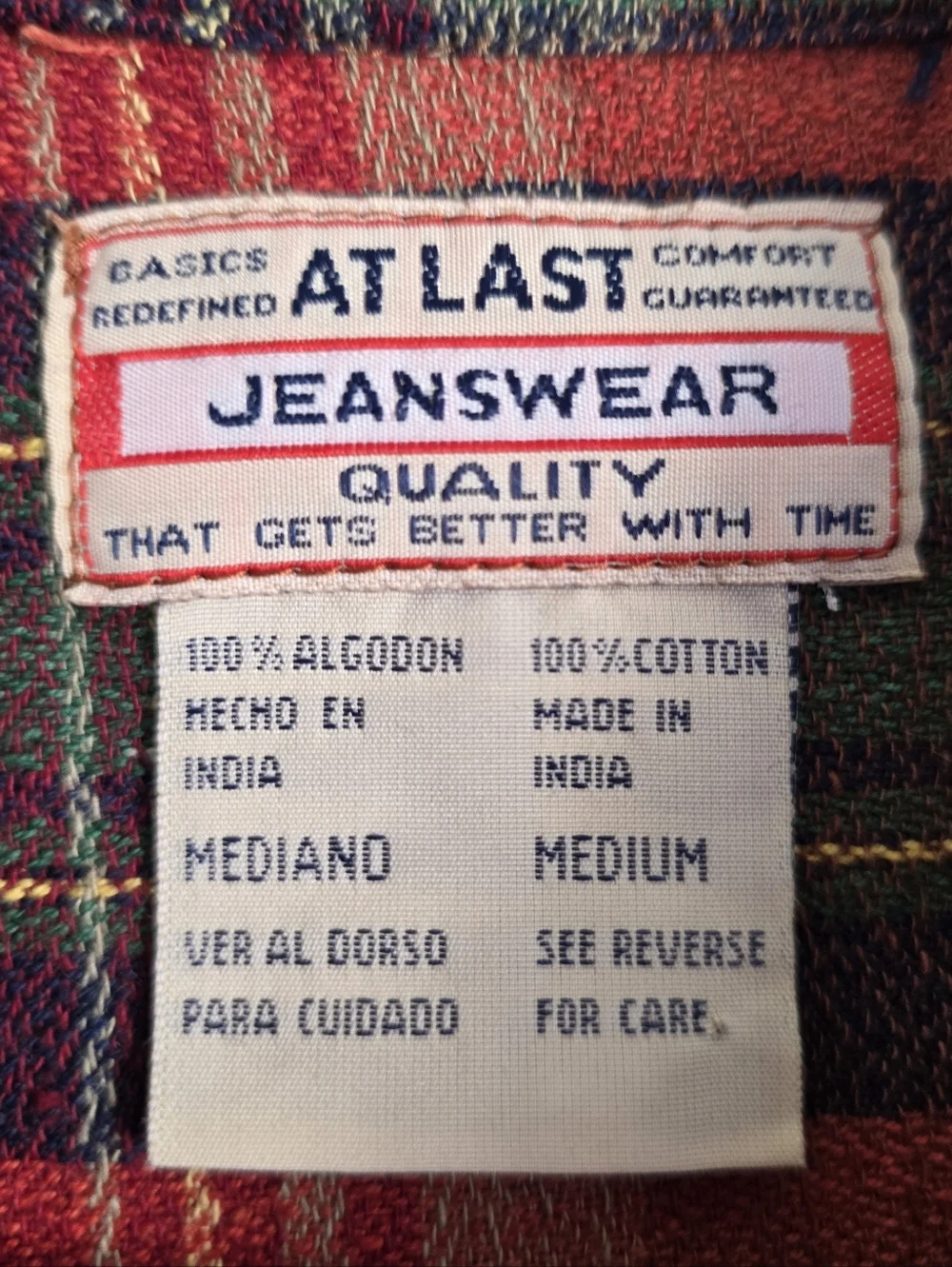 🧡1970's Cropped Plaid Textured Zip Rolled Sleeves Orange & Olive Rare Top🧡 - Picture 8 of 9